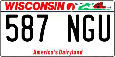 WI license plate 587NGU