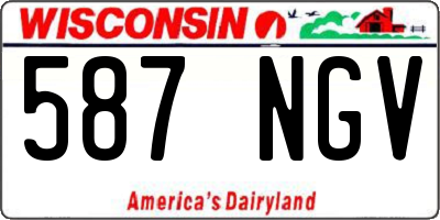 WI license plate 587NGV