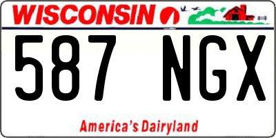 WI license plate 587NGX