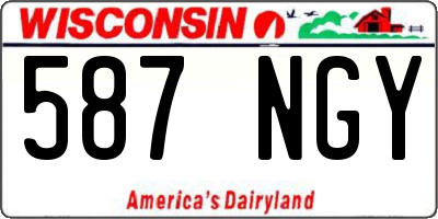 WI license plate 587NGY