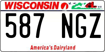 WI license plate 587NGZ