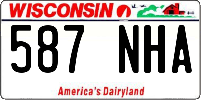 WI license plate 587NHA