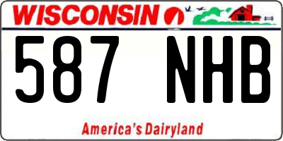 WI license plate 587NHB
