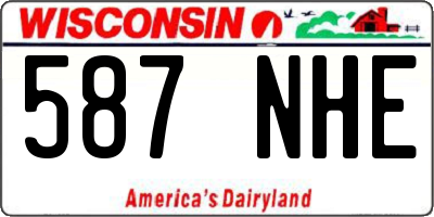 WI license plate 587NHE