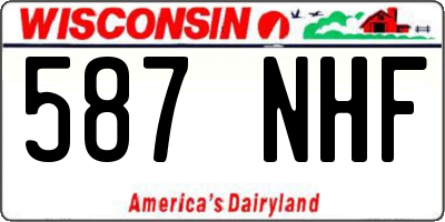WI license plate 587NHF