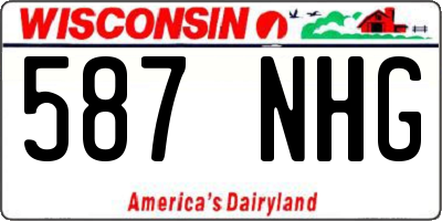 WI license plate 587NHG
