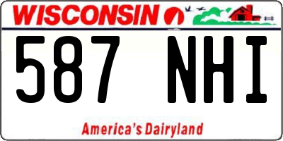 WI license plate 587NHI