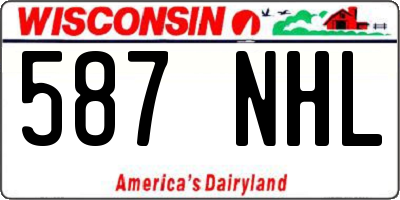 WI license plate 587NHL