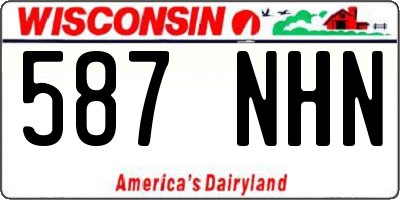 WI license plate 587NHN