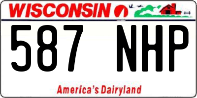 WI license plate 587NHP