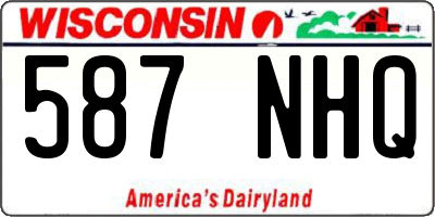 WI license plate 587NHQ