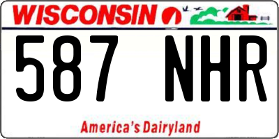 WI license plate 587NHR