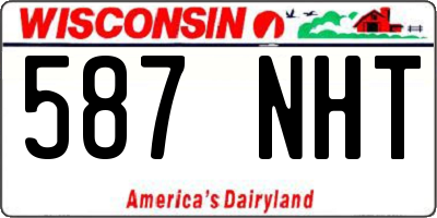 WI license plate 587NHT
