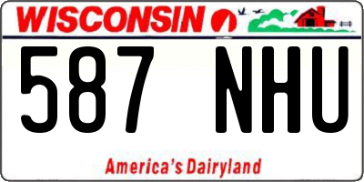 WI license plate 587NHU