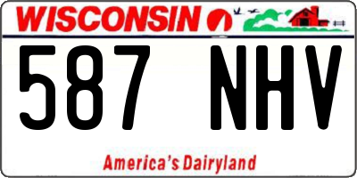 WI license plate 587NHV