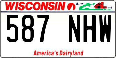 WI license plate 587NHW