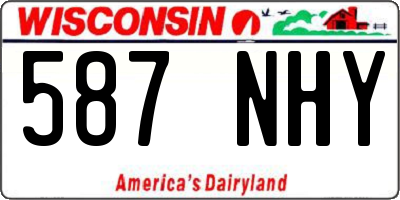 WI license plate 587NHY