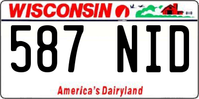 WI license plate 587NID