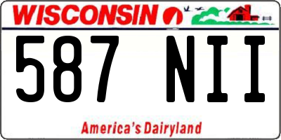 WI license plate 587NII
