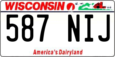 WI license plate 587NIJ