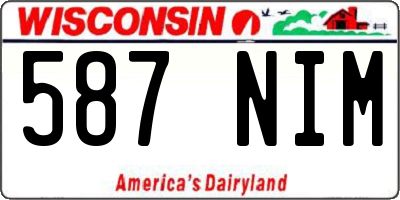 WI license plate 587NIM