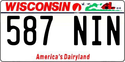 WI license plate 587NIN