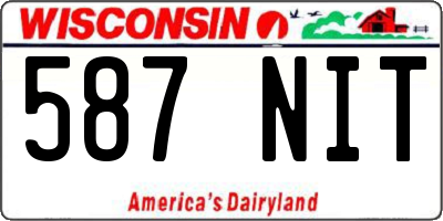 WI license plate 587NIT