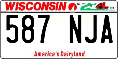 WI license plate 587NJA