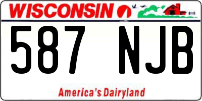 WI license plate 587NJB