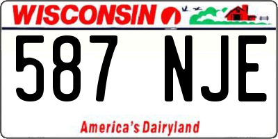 WI license plate 587NJE