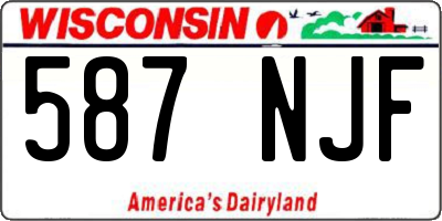 WI license plate 587NJF