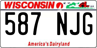 WI license plate 587NJG