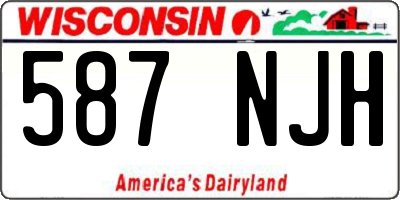 WI license plate 587NJH