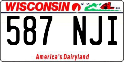 WI license plate 587NJI