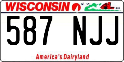 WI license plate 587NJJ