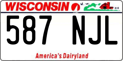 WI license plate 587NJL