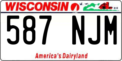 WI license plate 587NJM