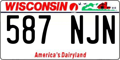 WI license plate 587NJN