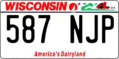 WI license plate 587NJP