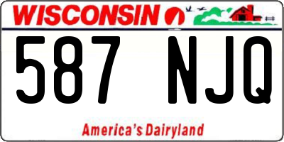WI license plate 587NJQ