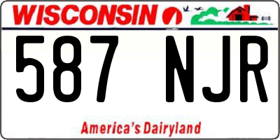 WI license plate 587NJR