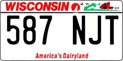 WI license plate 587NJT