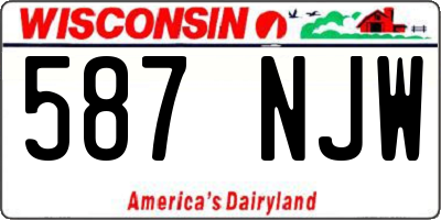 WI license plate 587NJW