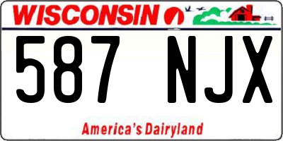 WI license plate 587NJX