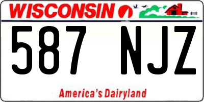 WI license plate 587NJZ