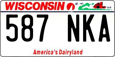 WI license plate 587NKA