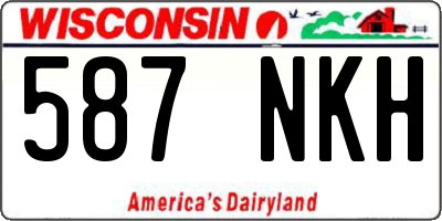 WI license plate 587NKH