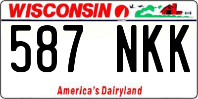 WI license plate 587NKK