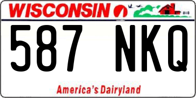 WI license plate 587NKQ