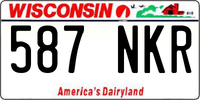 WI license plate 587NKR